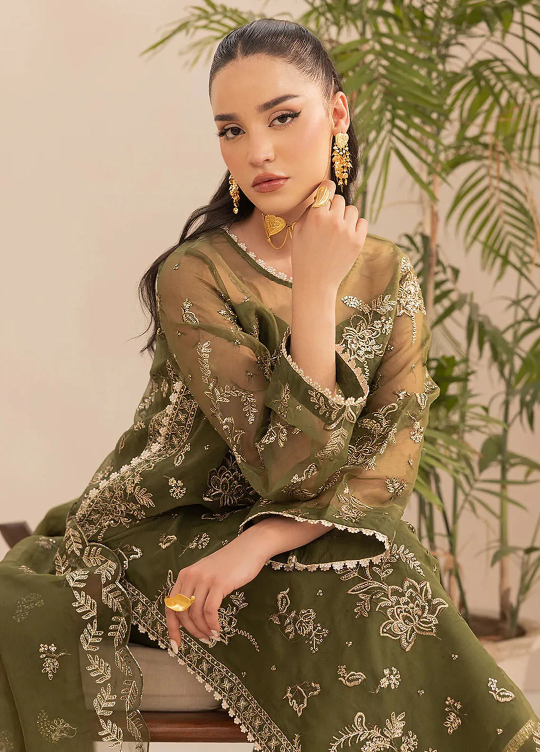 Aleen Pret Embroidered Organza 3 Piece Suit Amelie
