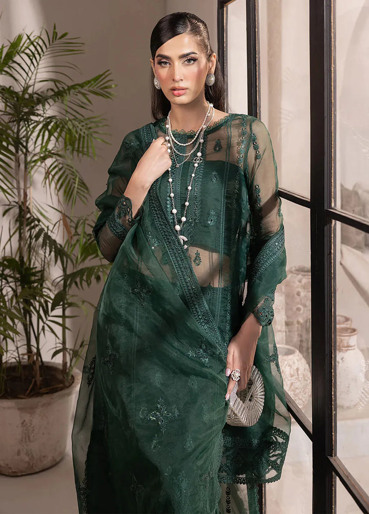Aleen Pret Embroidered Organza 3 Piece Suit Clair
