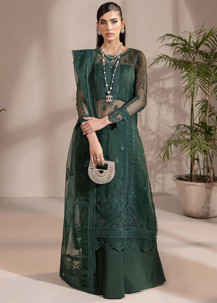 Aleen Pret Embroidered Organza 3 Piece Suit Clair