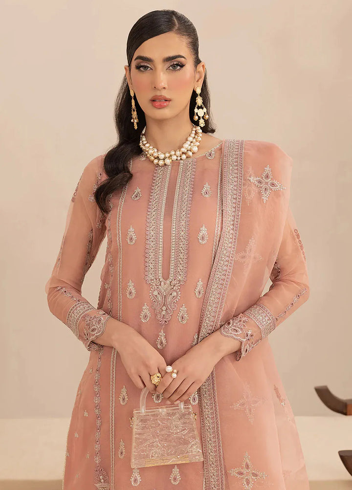 Aleen Pret Embroidered Organza 3 Piece Suit Rouge