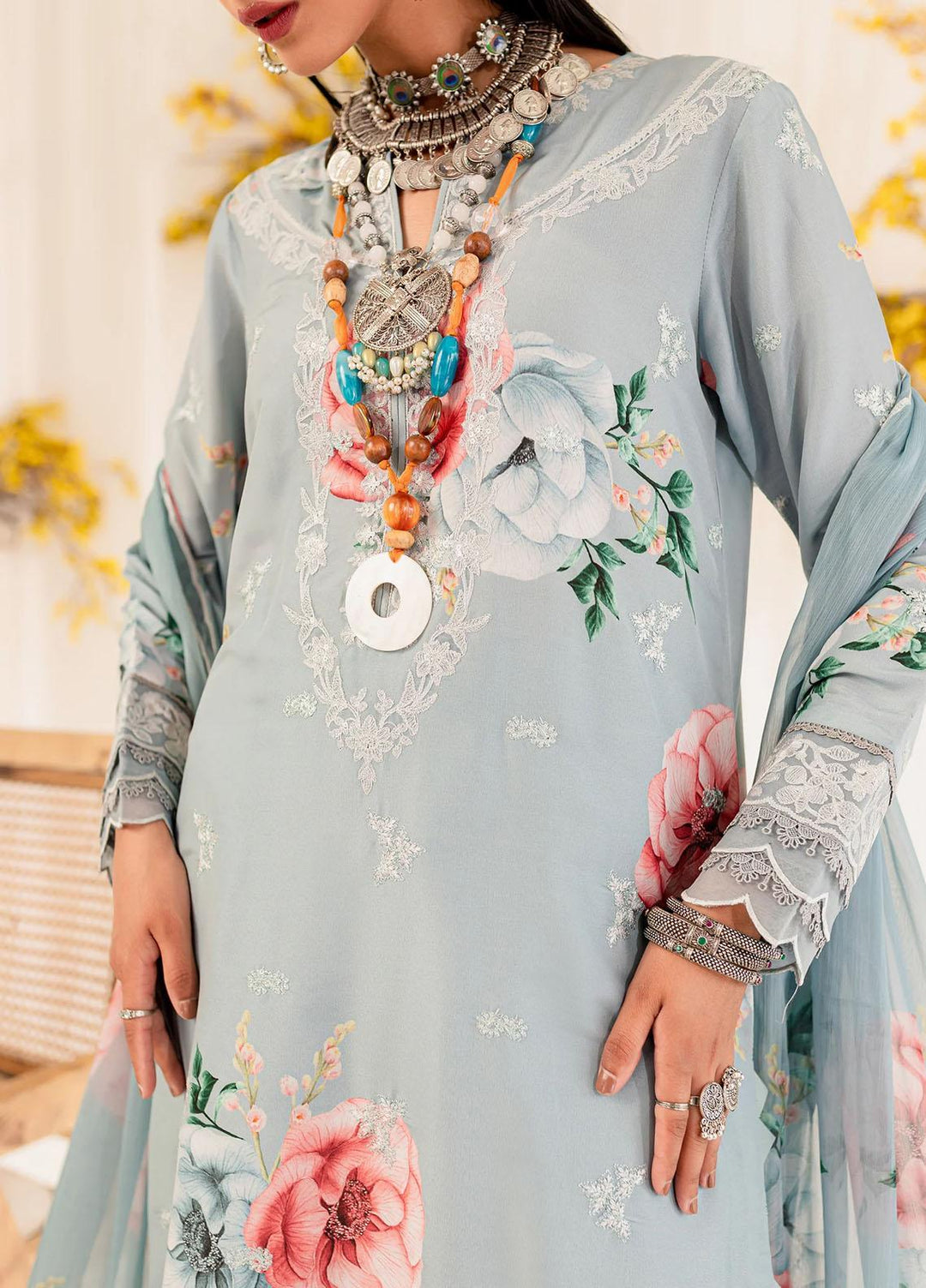 Aleena By Maryum N Maria Embroidered Lawn Suits Unstitched 3 Piece MNM23AL MLFD161 Montana - Formal Collection