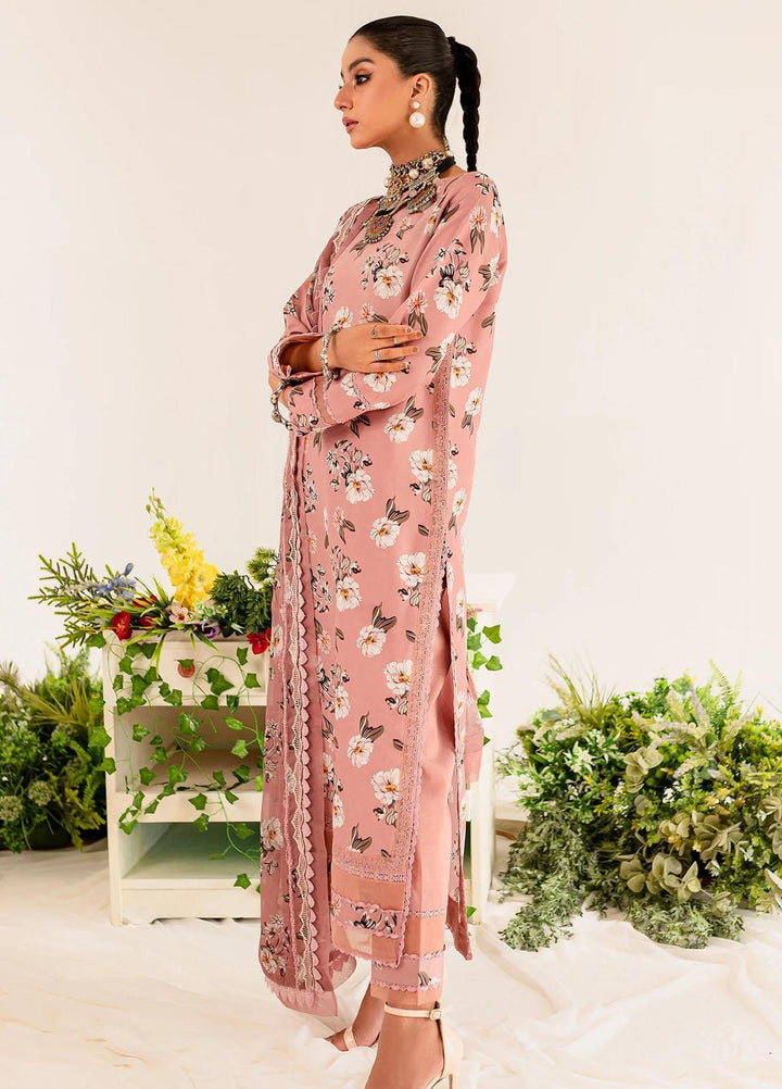 Aleena By Maryum N Maria Embroidered Lawn Suits Unstitched 3 Piece MNM23AL MLFD163 Rose - Formal Collection