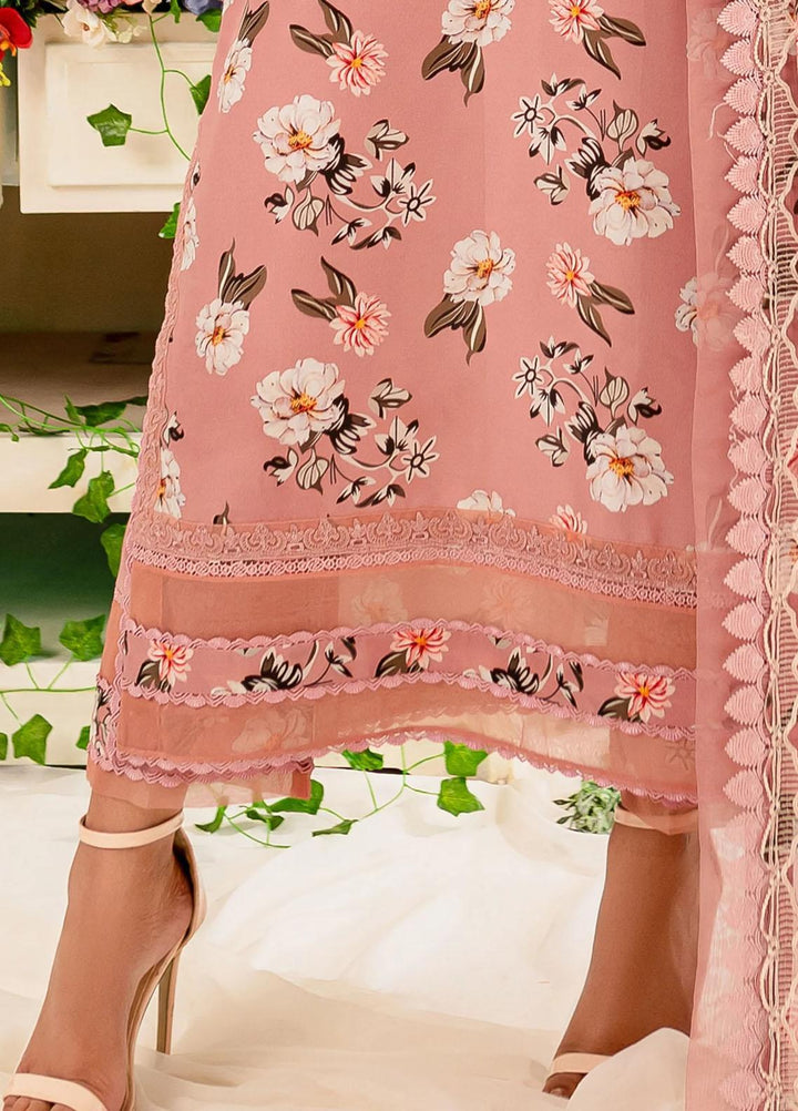 Aleena By Maryum N Maria Embroidered Lawn Suits Unstitched 3 Piece MNM23AL MLFD163 Rose - Formal Collection