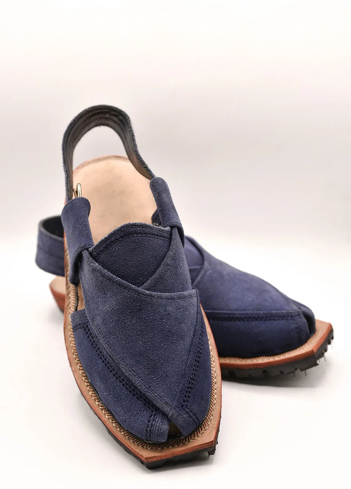 Alf Yay Plain Charsadda Blue Peshawri Chappal AY FW11