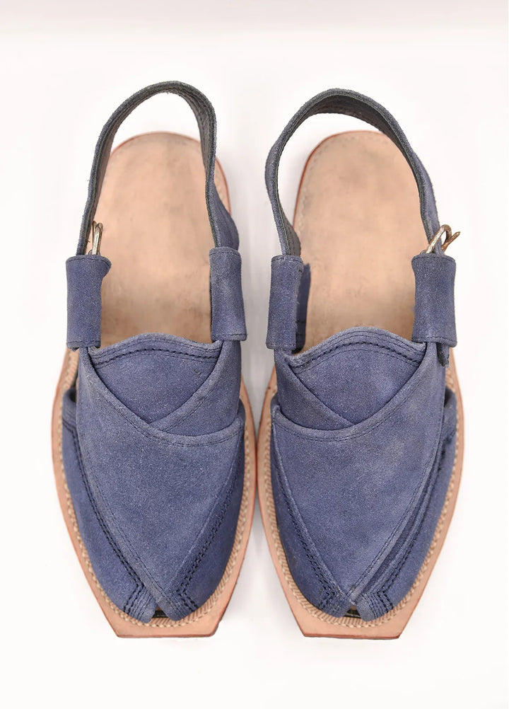 Alf Yay Plain Charsadda Blue Peshawri Chappal AY FW11