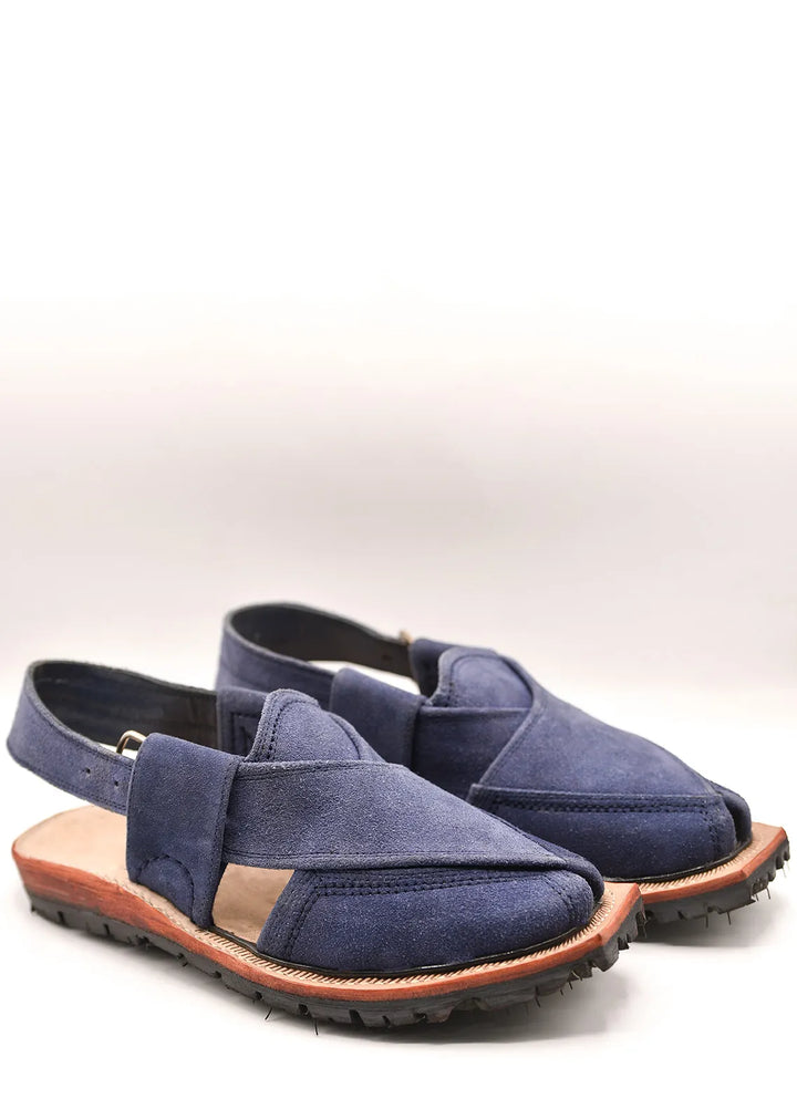Alf Yay Plain Charsadda Blue Peshawri Chappal AY FW11