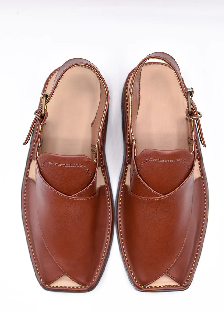 Alf Yay Plain Charsadda Brown Peshawri Chappal AY FW12