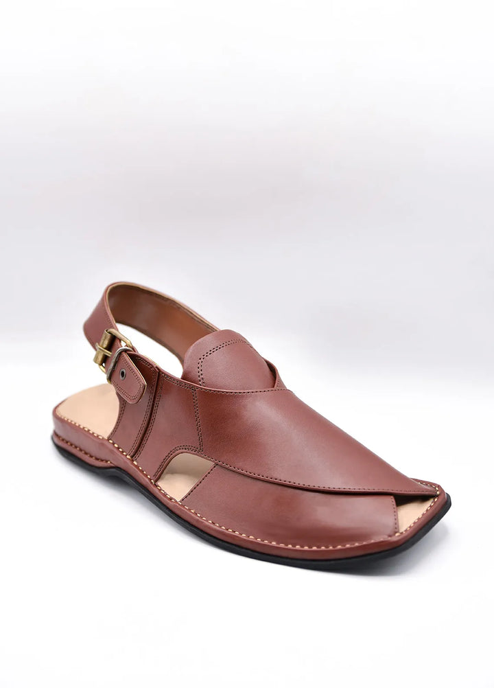 Alf Yay Plain Charsadda Brown Peshawri Chappal AY FW12