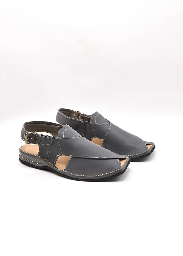 Alf Yay Plain Charsadda Grey Peshawri Chappal AY FW13