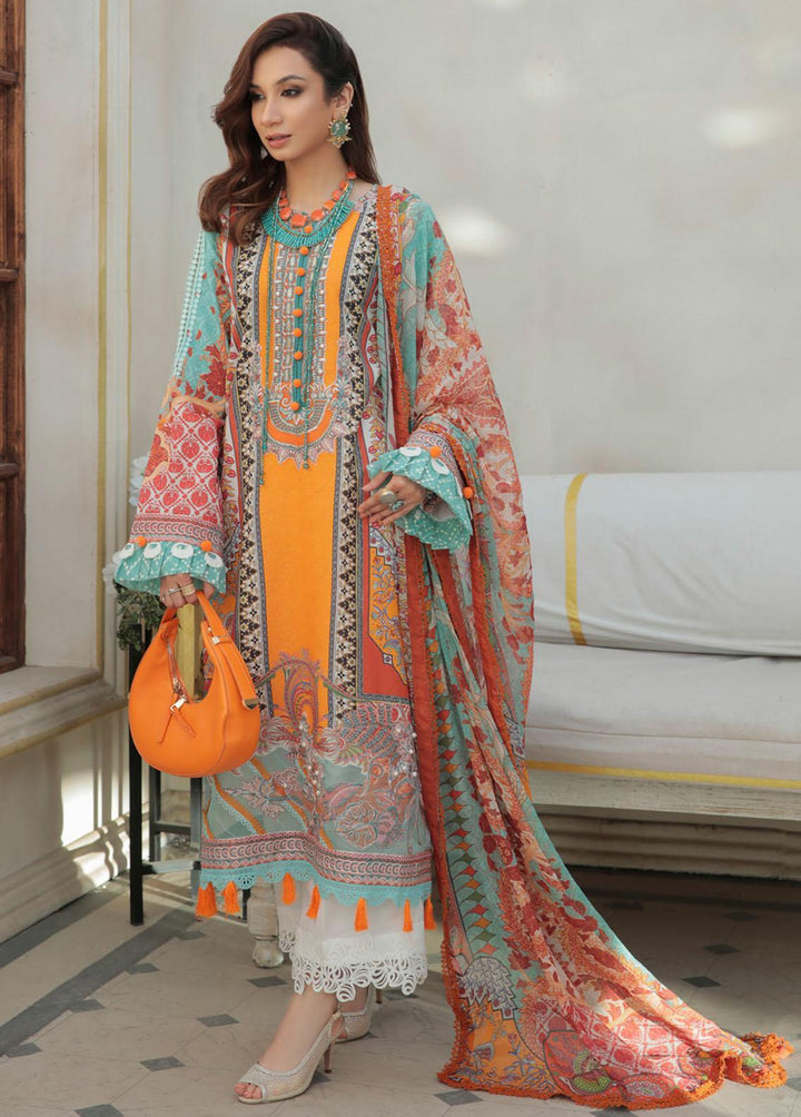 Alif By AJR Couture Embroidered Lawn Suits Unstitched 3 Piece AJR22F AFL-07 LUNA - Festive Collection