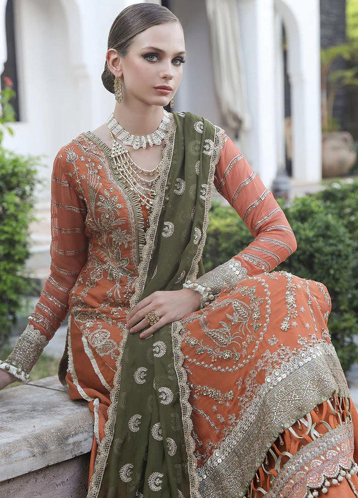 Alif By AJR Couture Embroidered Chiffon Suits Unstitched 4 Piece AJR23AL ALC-03 Flora - Luxury Collection
