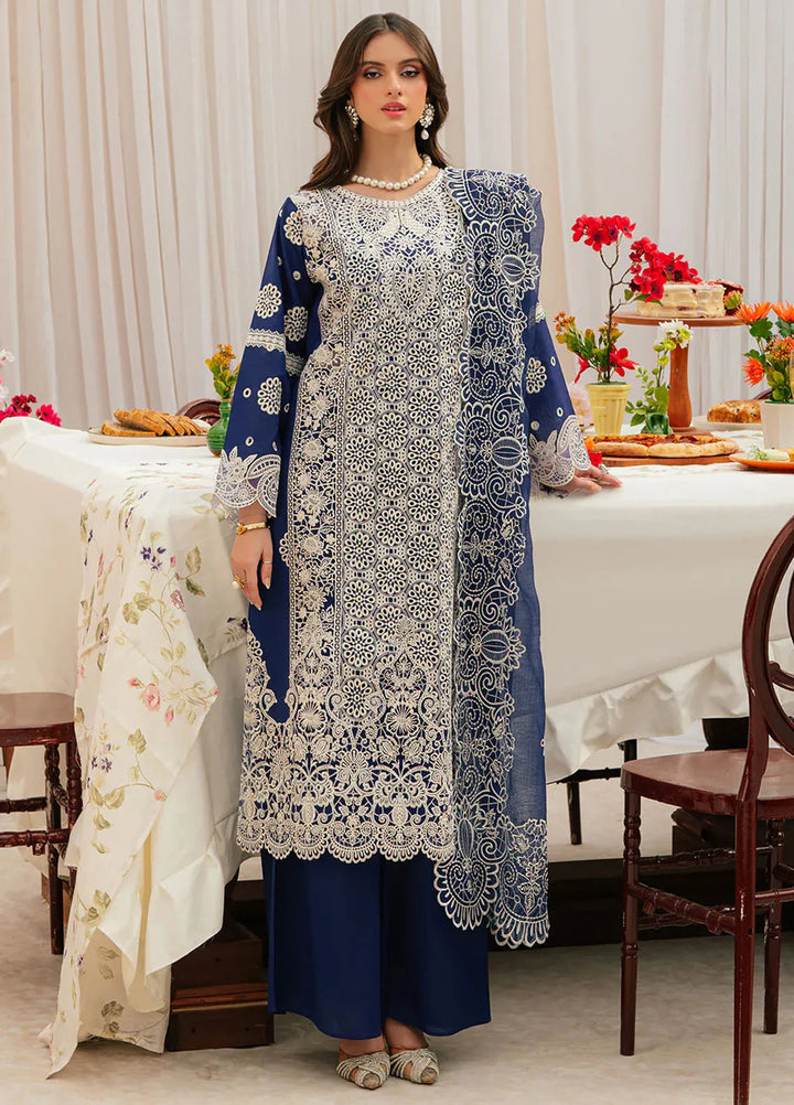 Allenura By Mahnur Embroidered Lawn Suits Unstitched 3 Piece MN24A D-01 Elysium - Luxury Collection