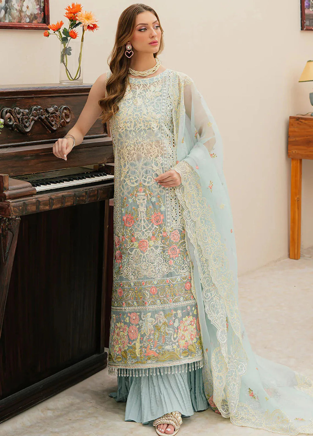 Allenura By Mahnur Embroidered Lawn Suits Unstitched 3 Piece MN24A D-04 Elyssa - Luxury Collection