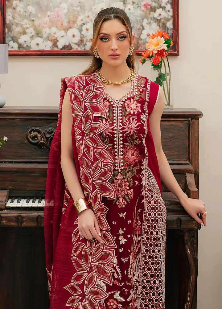 Allenura By Mahnur Embroidered Lawn Suits Unstitched 3 Piece MN24A D-07 Celestial - Luxury Collection