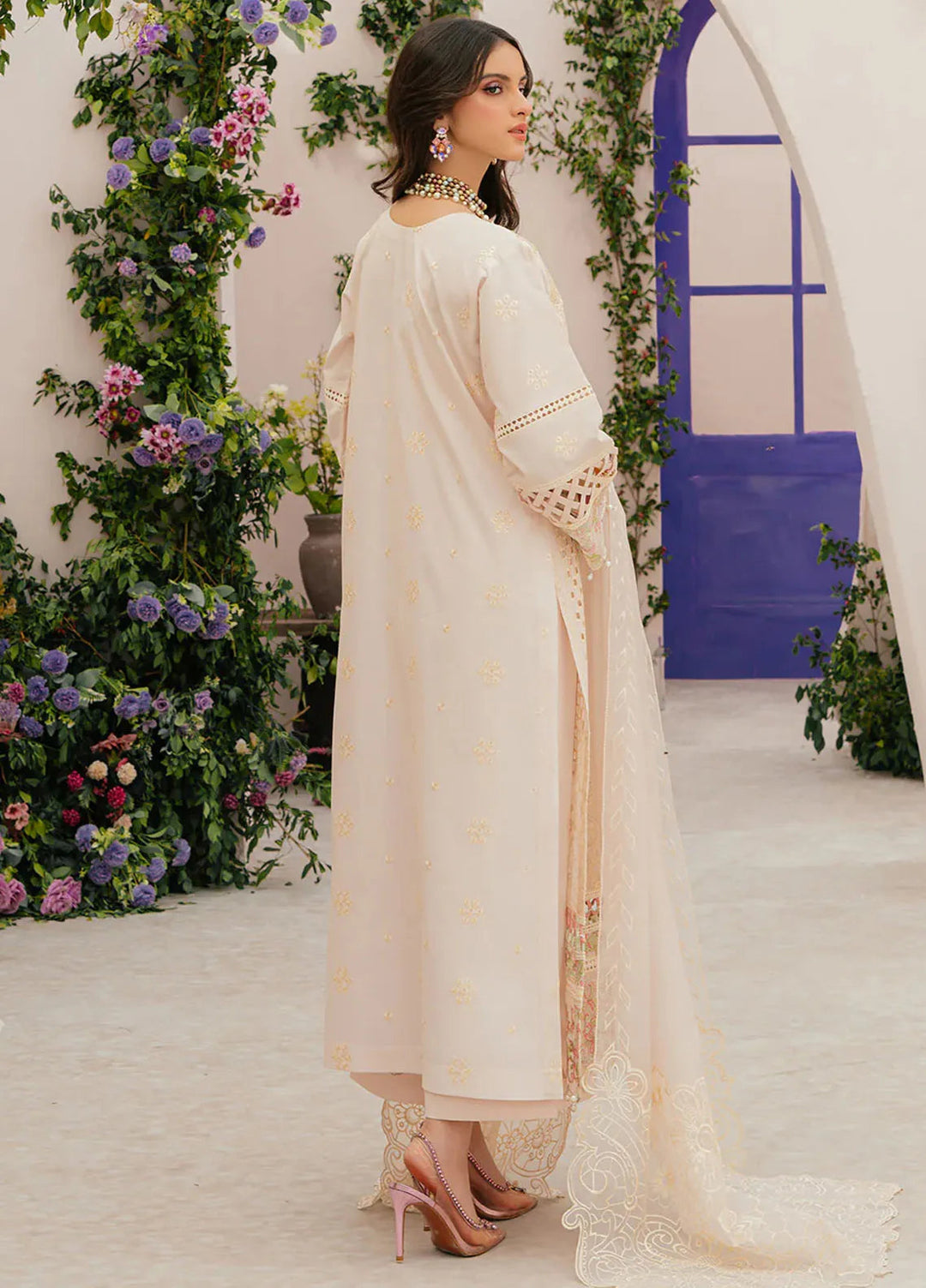 Allenura By Mahnur Embroidered Lawn Suits Unstitched 3 Piece MN24A D-09 Allora - Luxury Collection