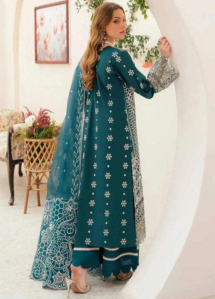 Allenura By Mahnur Embroidered Lawn Suits Unstitched 3 Piece MN24A D-10 Tuscany - Luxury Collection