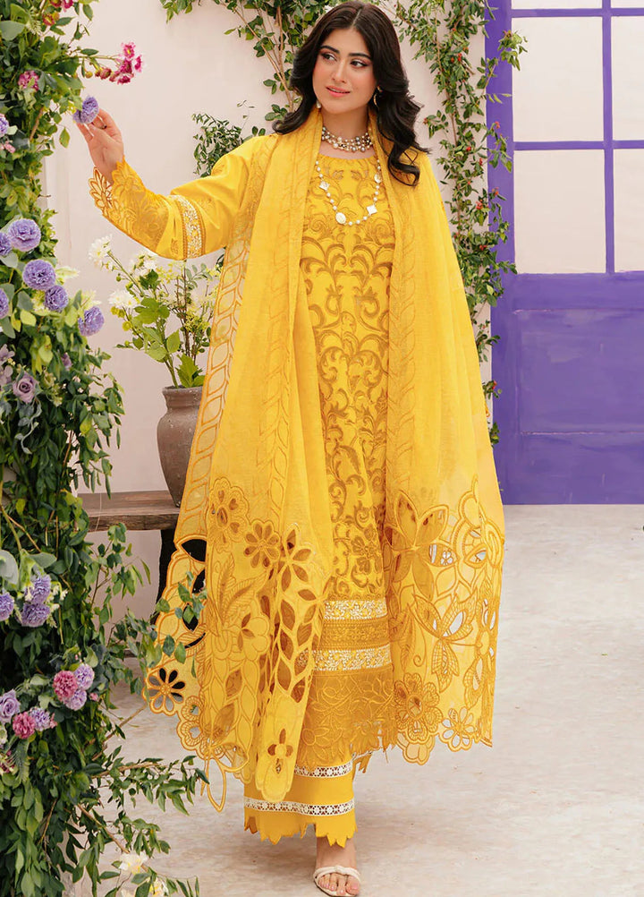Allenura By Mahnur Embroidered Lawn Suits Unstitched 3 Piece MN24A D-13 Meridian - Luxury Collection