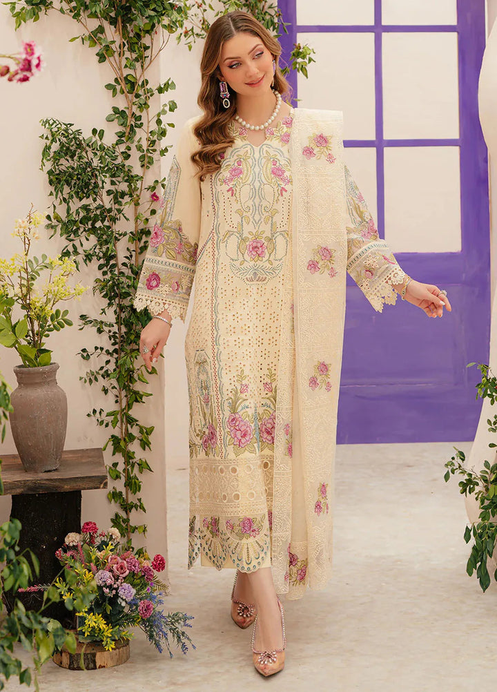 Allenura By Mahnur Embroidered Lawn Suits Unstitched 3 Piece MN24A D-14 Amour - Luxury Collection