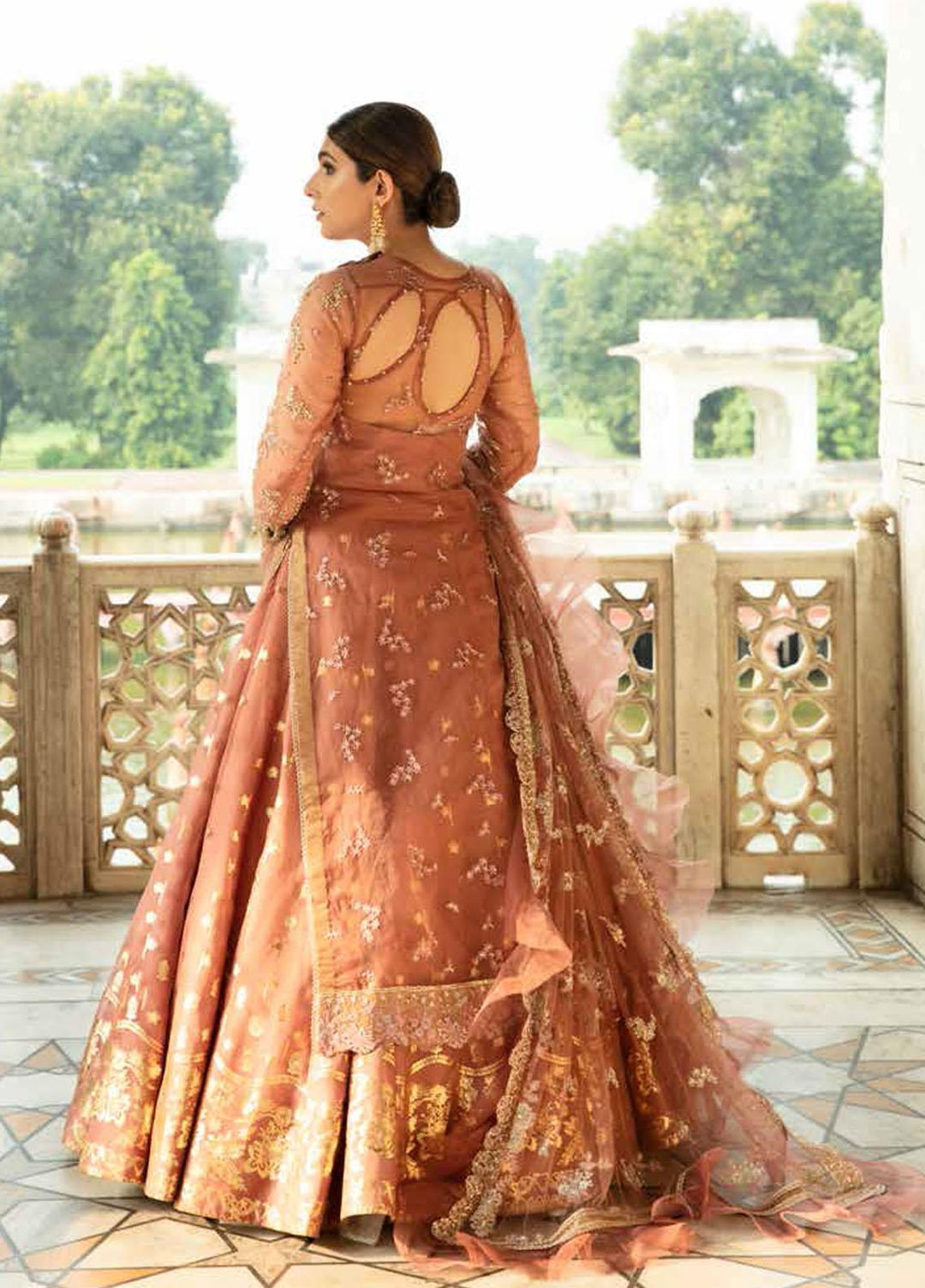 ALIF By AJR Banno Ki Sahelian Embroidered Organza Suits Unstitched 3 Piece AJR22BS ALW-22-06 JAHAN ARA - Wedding Collection