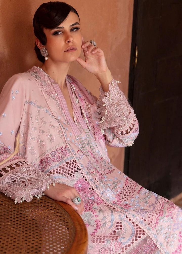 Amaani By Republic Womenswear Embroidered Lawn Suits Unstitched 3 Piece RW23A D-1B Azalea - Luxury Eid Collection