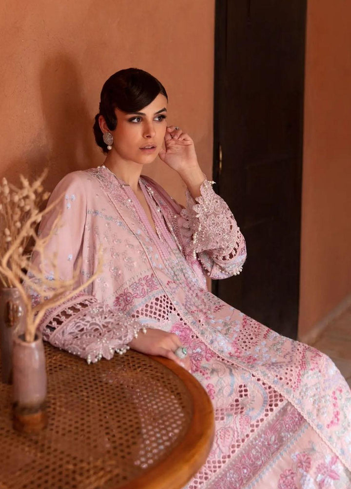 Amaani By Republic Womenswear Embroidered Lawn Suits Unstitched 3 Piece RW23A D-1B Azalea - Luxury Eid Collection