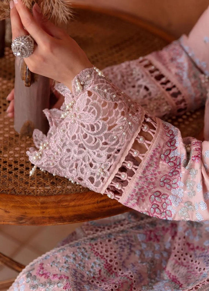 Amaani By Republic Womenswear Embroidered Lawn Suits Unstitched 3 Piece RW23A D-1B Azalea - Luxury Eid Collection