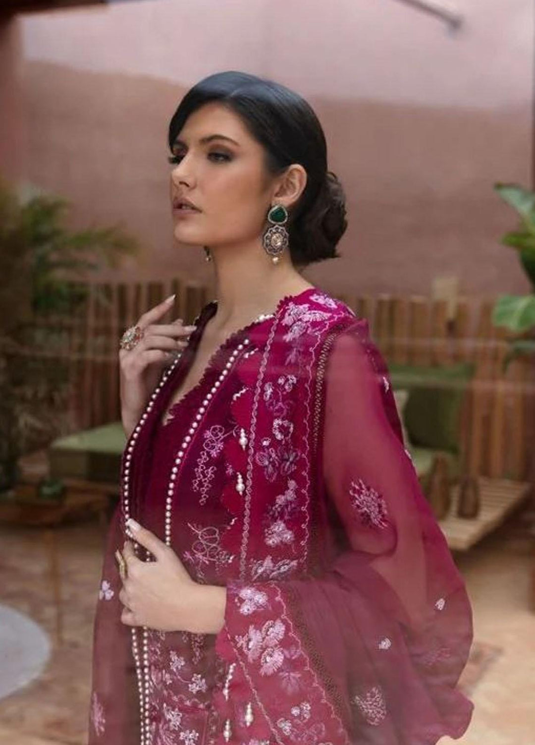 Amaani By Republic Womenswear Embroidered Lawn Suits Unstitched 3 Piece RW23A D-8B Aleah - Luxury Eid Collection
