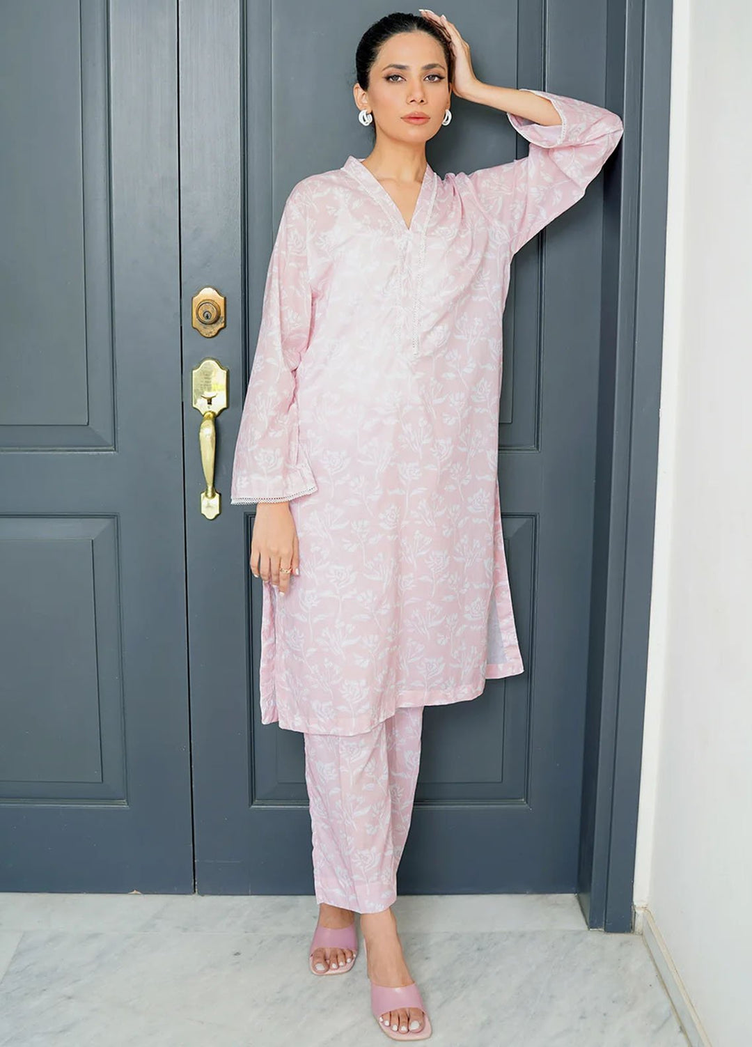 Amal Pret Printed Lawn 2 Piece Suit Rosemary