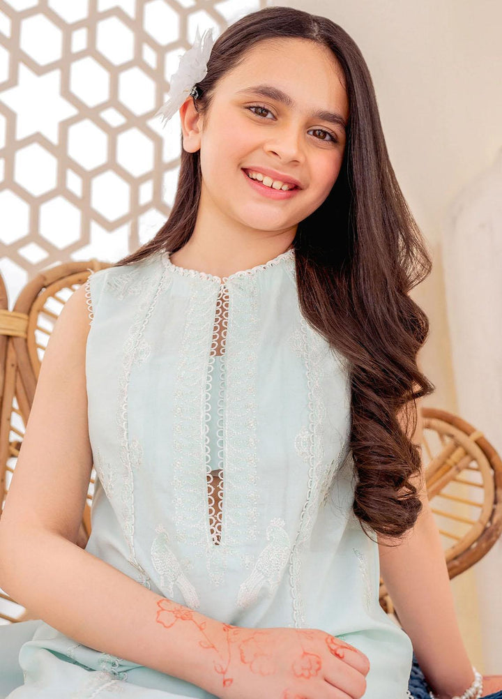 Maryum N Maria Lawn Casual Girls 2 Piece Suit -  MNM23AK MKD0118 AQUA MIST