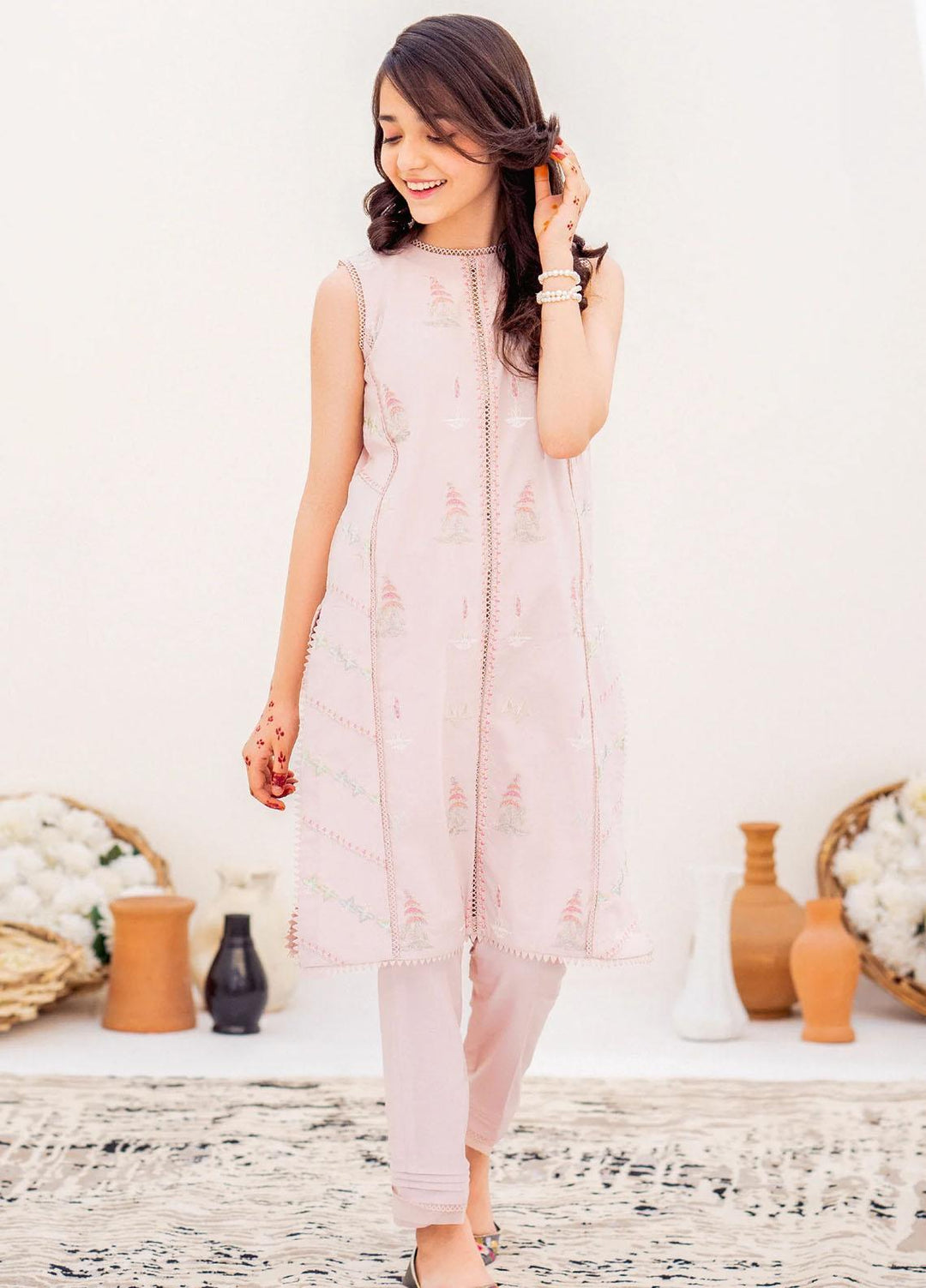 Maryum N Maria Lawn Casual Girls 2 Piece Suit -  MNM23AK MKD0120 LUXE PINK