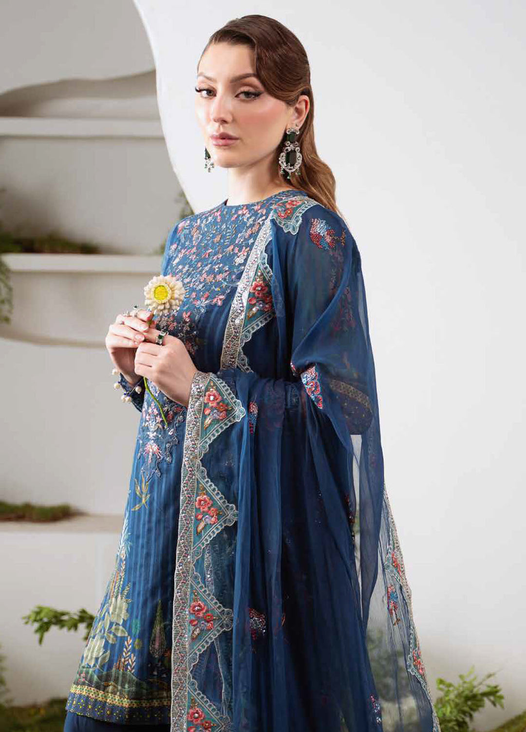 Amaya by Nureh Embroidered Chiffon Suits Unstitched 3 Piece NU25CL AM-23 - Luxury Collection