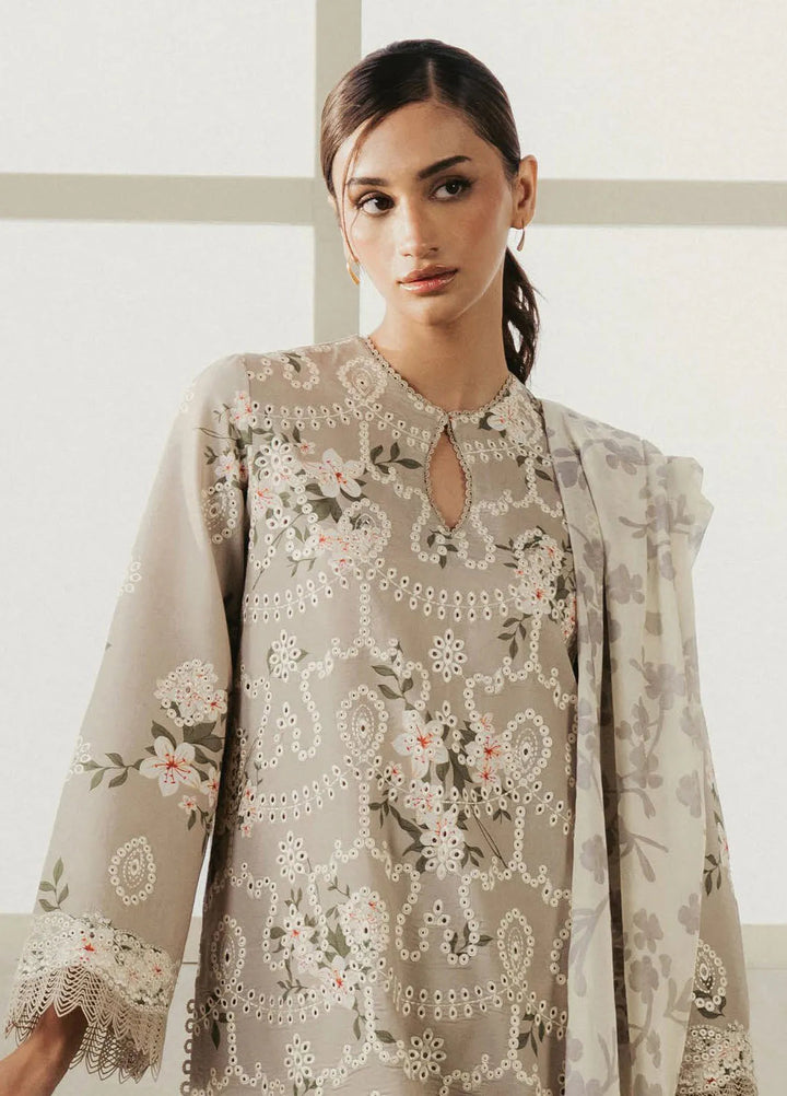 Amore by Ayzel Embroidered Lawn Suit Unstitched 3 Piece AAF25AS D-06 Opal - Summer Collection