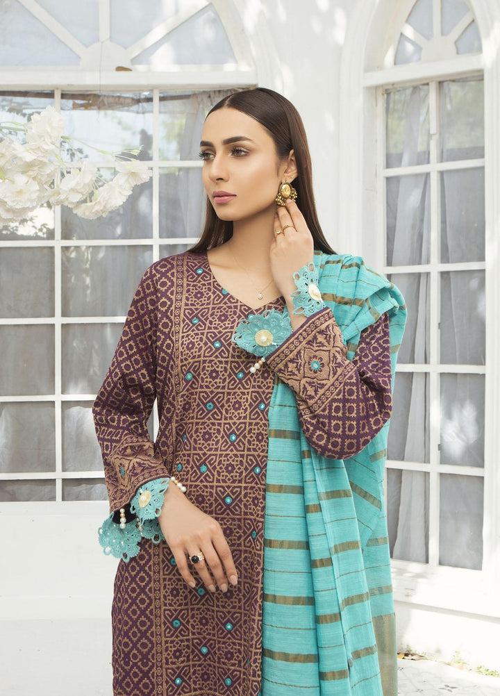 Amsin Attire Luxury Pret Embroidered Jacquard Ready to Wear (RTW) AAR22FE A4