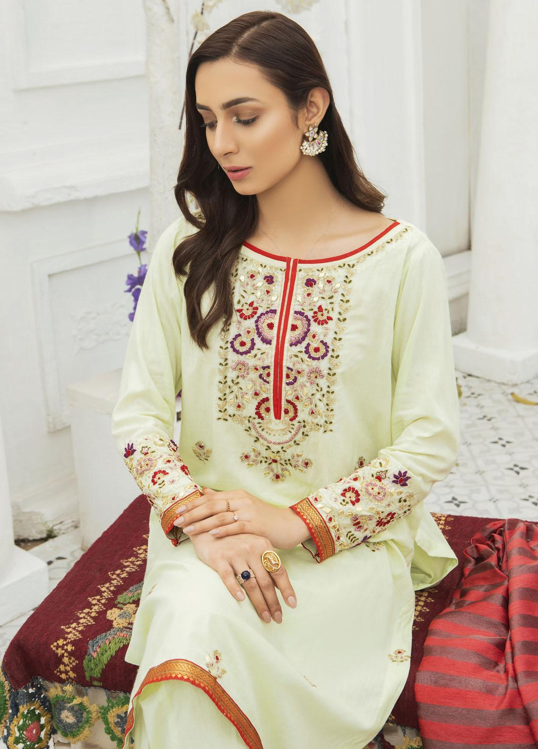 Amsin Attire Luxury Pret Embroidered Jacquard Ready to Wear (RTW) AAR22FE A5