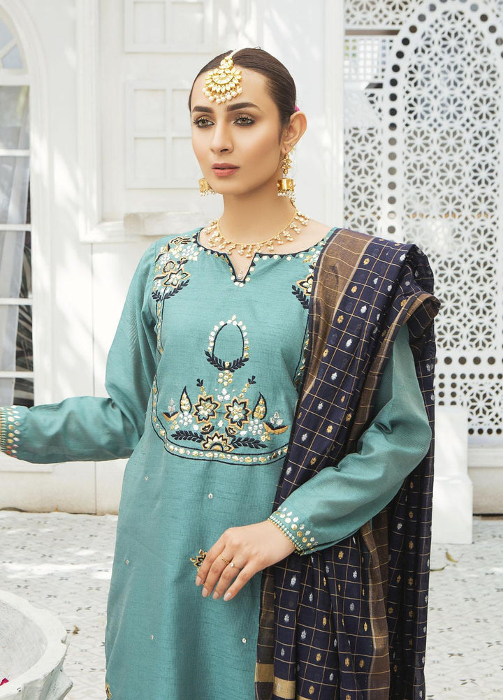 Amsin Attire Luxury Pret Embroidered Cotton Net Ready to Wear (RTW) AAR22FE A6