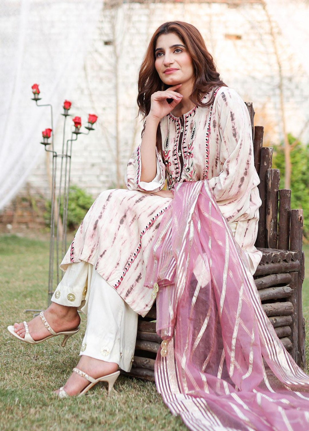 Amsin Attire Casual Pret  Viscose Marina 3 Piece Suit AAR21W A-12