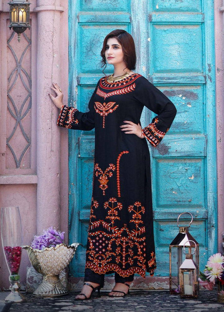 Amsin Attire Casual Pret  Viscose Linen 2 Piece Suit AAR21W A-15