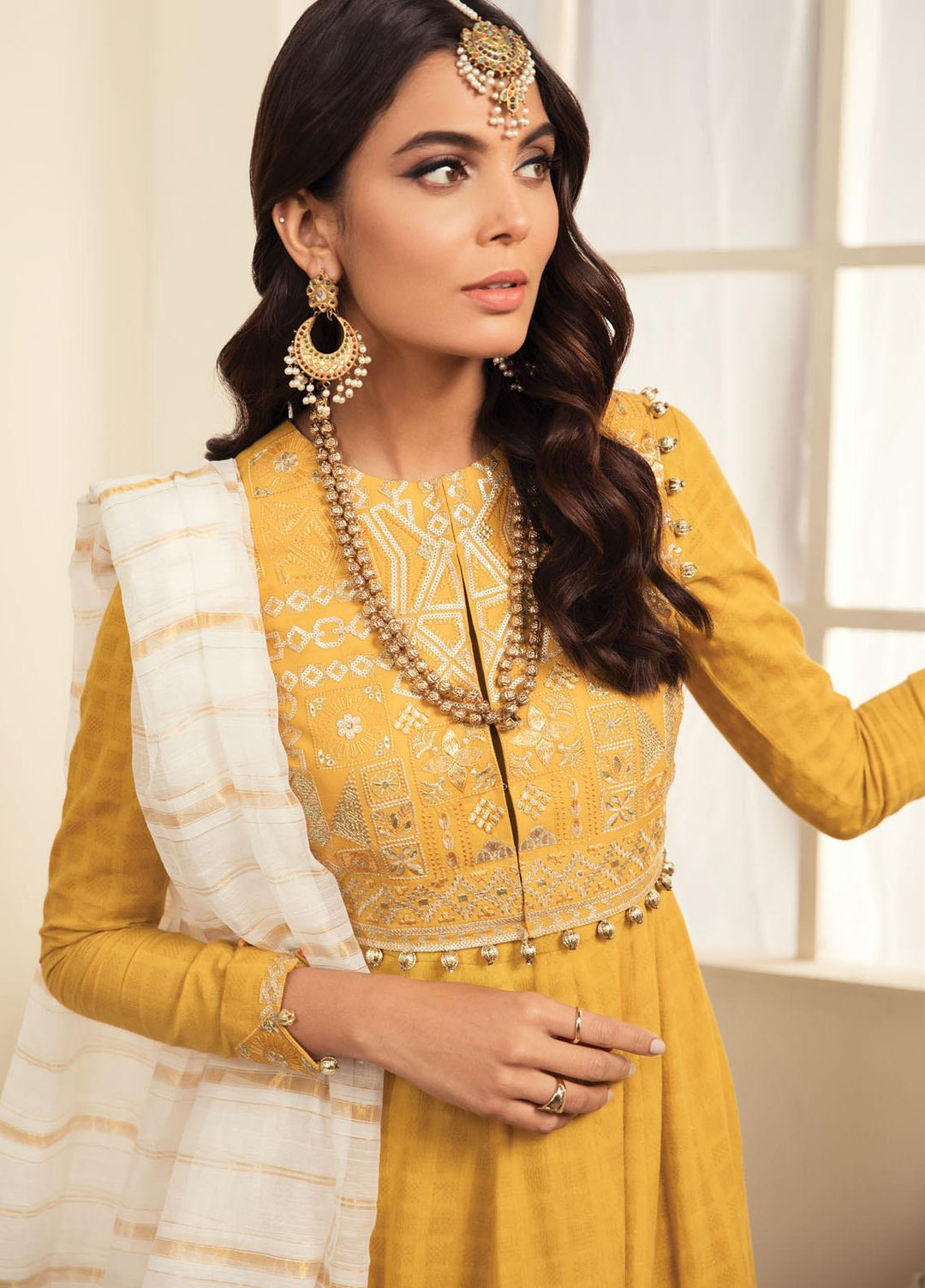 Anamta by Mahwish Ishtiaq Embroidered Lawn Suits Unstitched 3 Piece ANT21L 01-Summer Fantasy - Luxury Collection