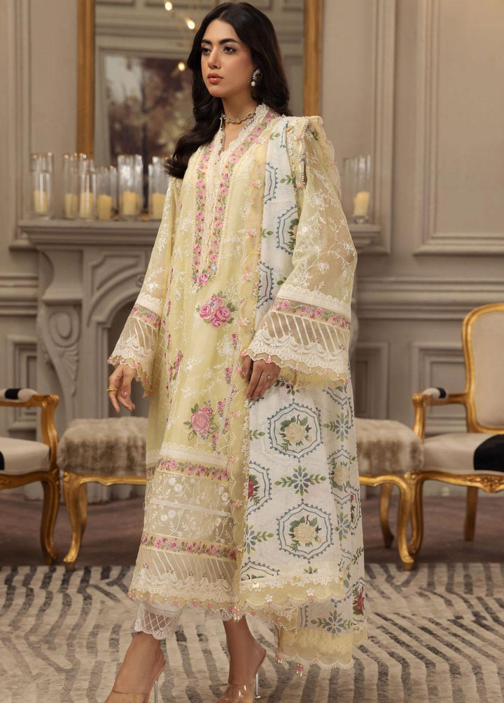 Anaya By Kiran Chaudhry Embroidered Net Suits Unstitched 3 Piece AKC23E AL23-10-Kiara - Eid Collection