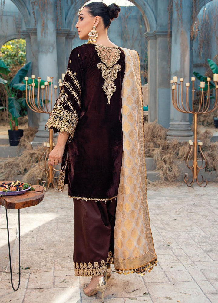 Velour De Fete By Anaya Embroidered Velvet Suits Unstitched 3 Piece AKC21VF VL-21-03 Elana - Winter Collection