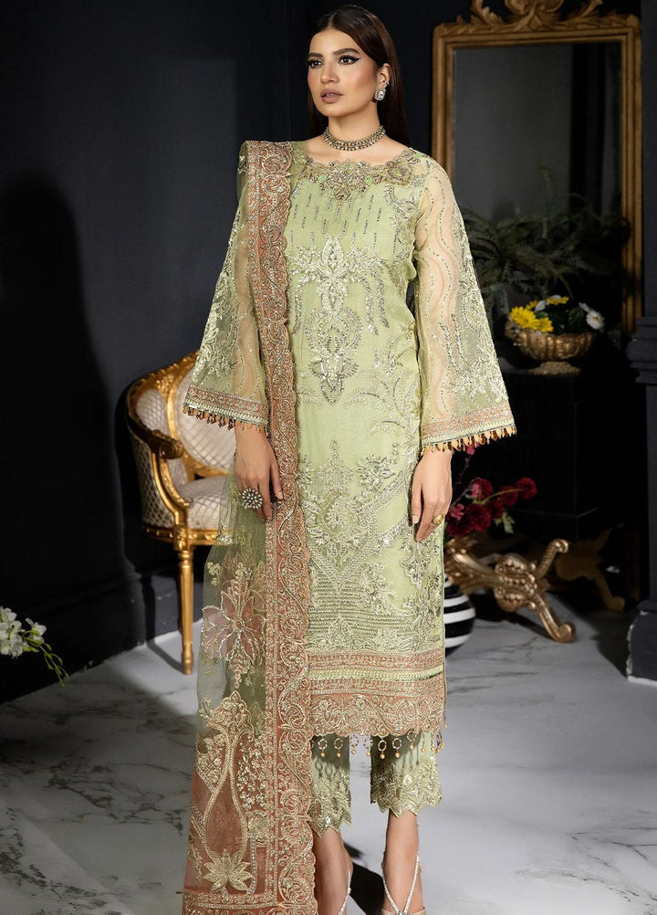 Andaaz-E-Khaas By Imrozia Premium Embroidered Organza Suits Unstitched 3 Piece IMP23AK IB-39 Azminah - Luxury Collection