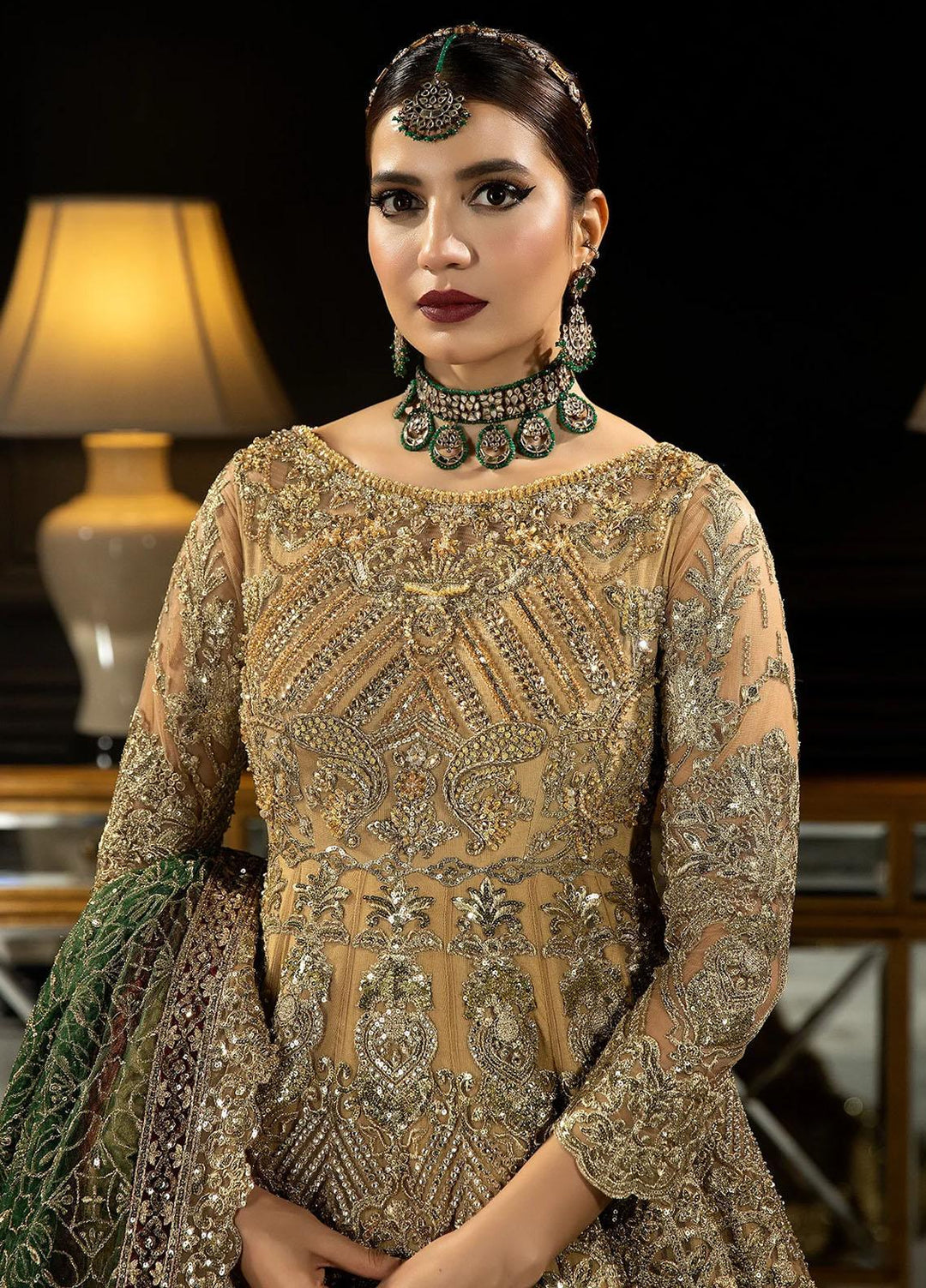 Andaaz-E-Khaas By Imrozia Premium Embroidered Net Suits Unstitched 4 Piece IMP23AK IB-43 Diya - Luxury Collection
