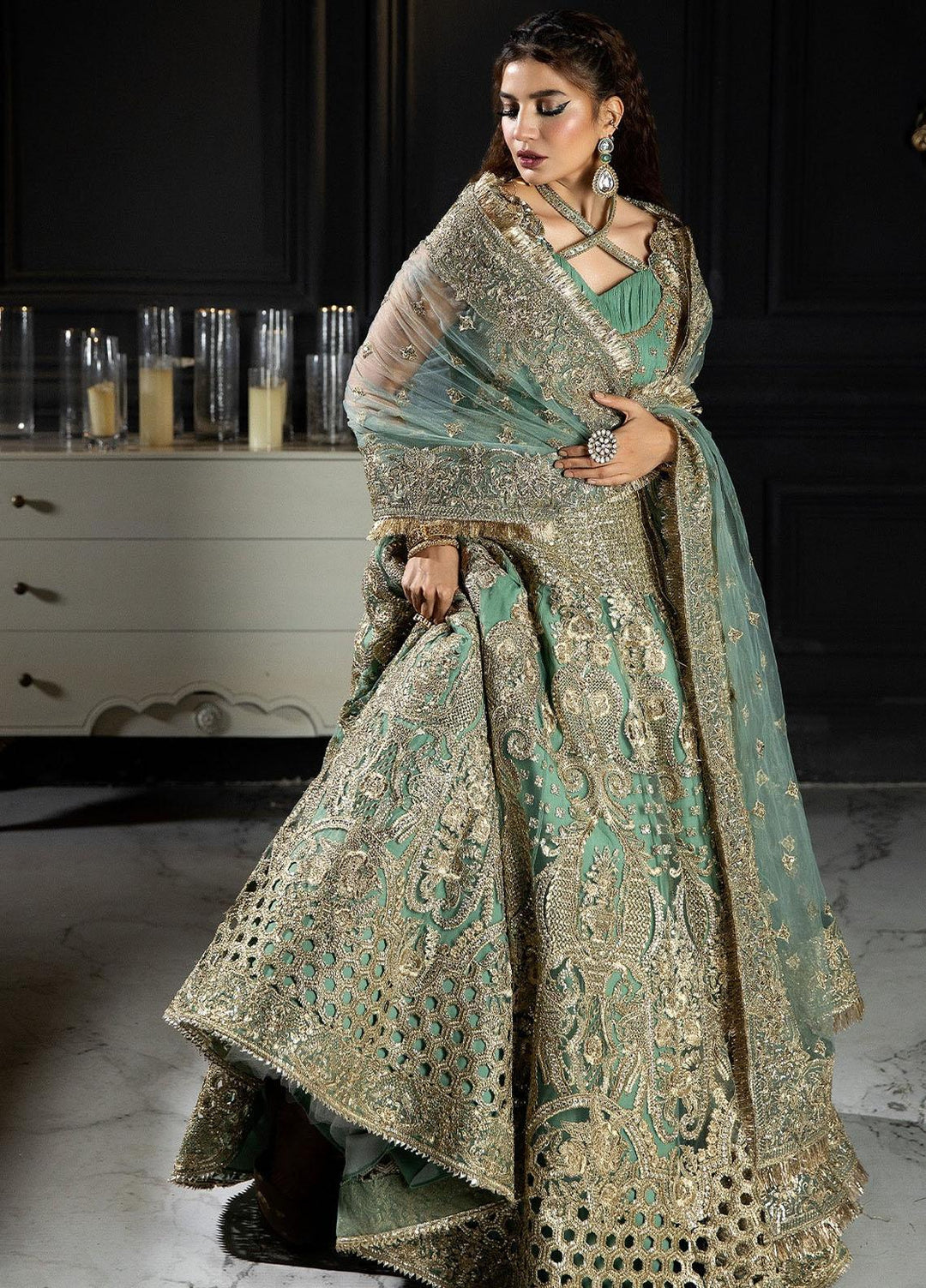 Andaaz-E-Khaas By Imrozia Premium Embroidered Net Suits Unstitched 4 Piece IMP23AK IB-45 Unaysa - Luxury Collection