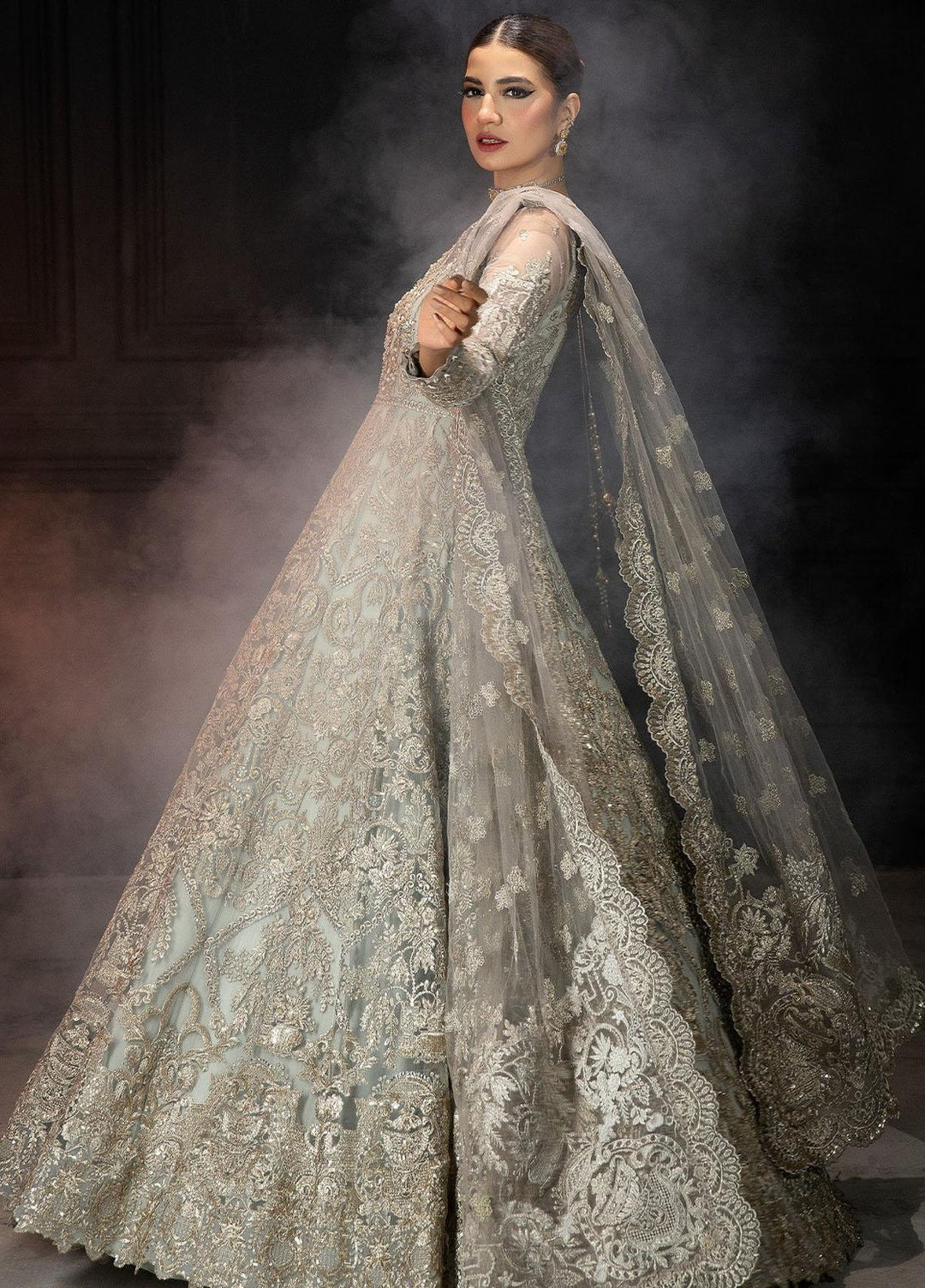 Andaaz-E-Khaas By Imrozia Premium Embroidered Net Suits Unstitched 4 Piece IMP23AK IB-48 Jaeda - Luxury Collection