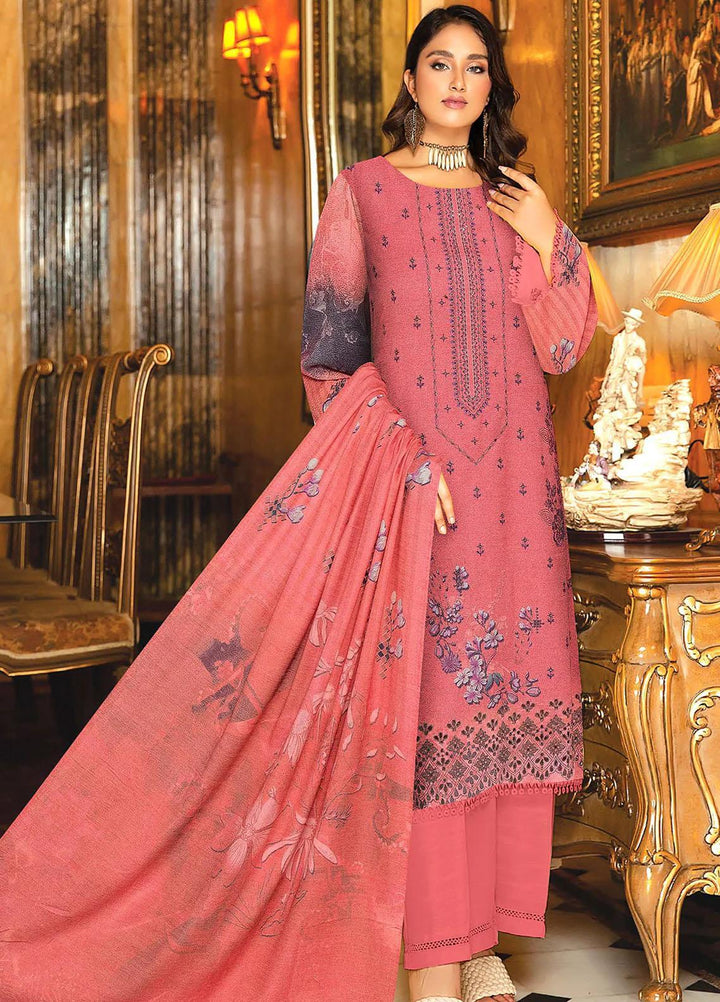 Andaz By Insiya Clothing Embroidered Dhanak Suits Unstitched 3 Piece INS23AZ D-09 - Winter Collection