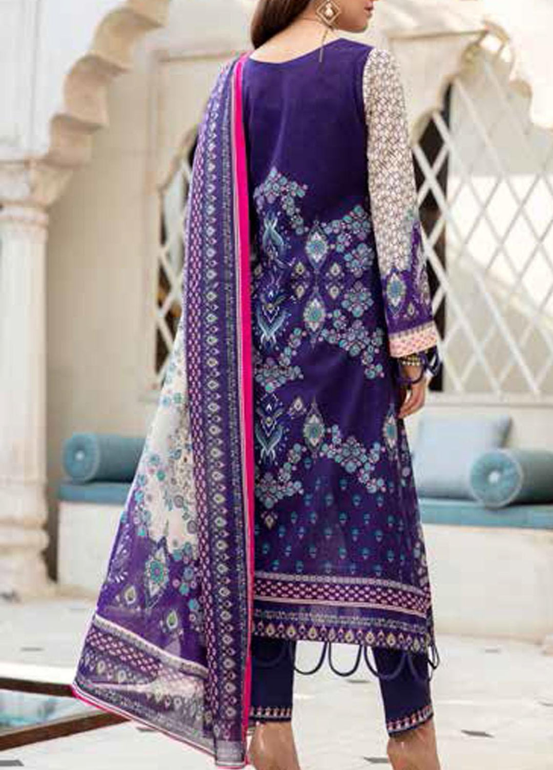 Angan By Banafsheh Printed Lawn Suits Unstitched 3 Piece BF21A 02 - Summer Collection