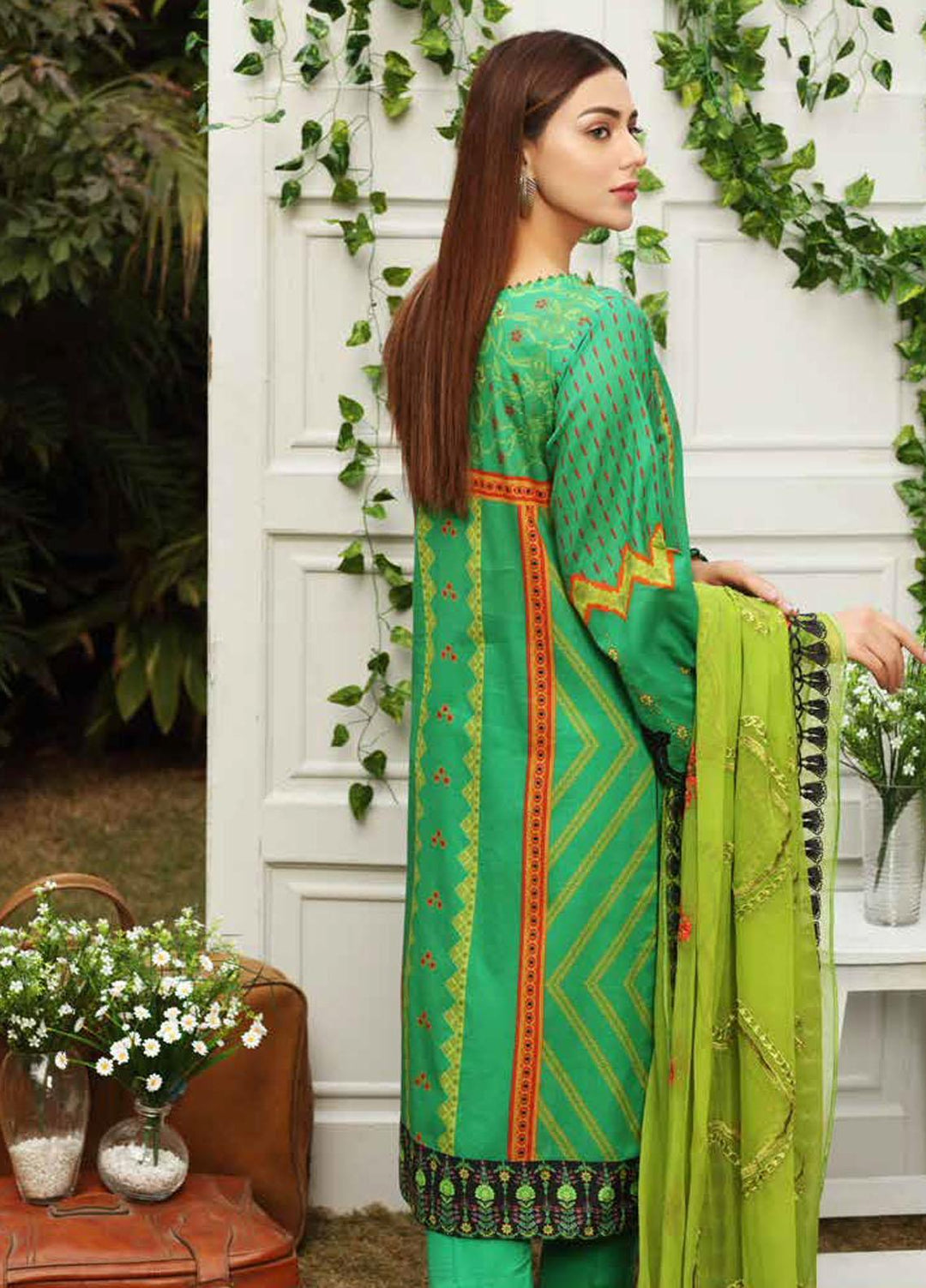 Aniq by Charizma Embroidered Lawn Suits Unstitched 3 Piece CRZ21A 08 - Summer Collection