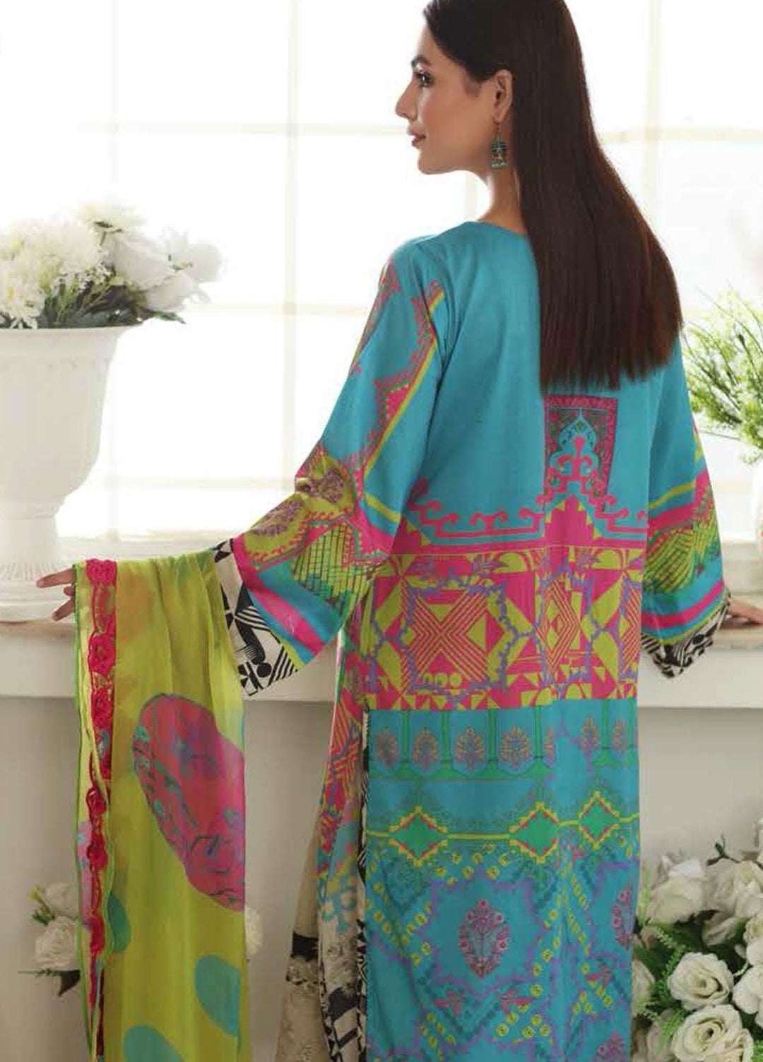Aniq by Charizma Embroidered Lawn Suits Unstitched 3 Piece CRZ21A 12 - Summer Collection