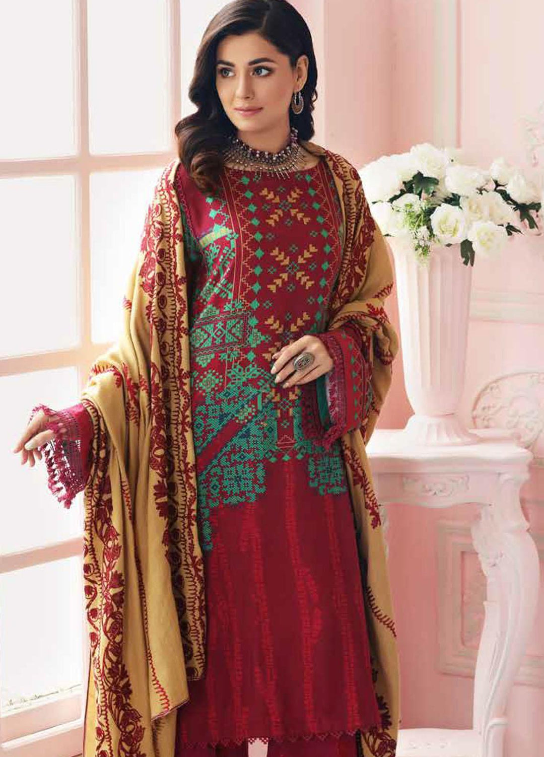Charizma Embroidered Kotail Suits Unstitched 3 Piece CRZ21AK ANW-10 - Winter Collection
