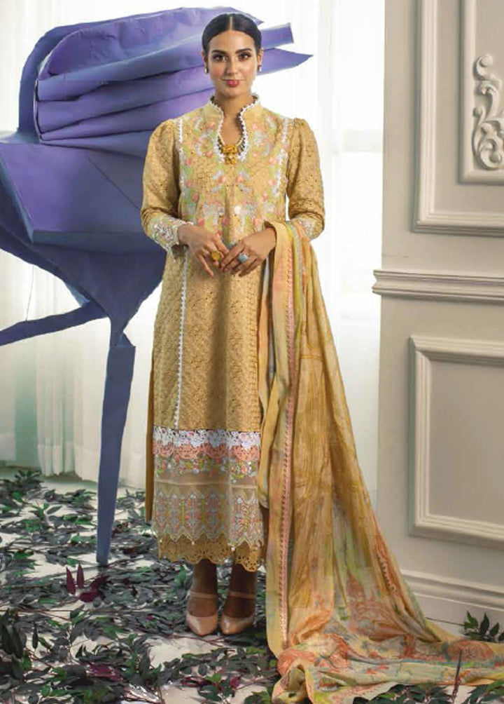 Ansab Jahangir Embroidered Lawn Suits Unstitched 3 Piece ANJ22ZL AJL22-06 - Summer Luxury Collection